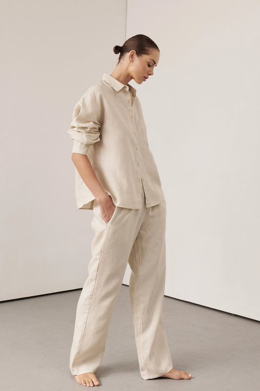 ROA LINEN SHIRT - OAT