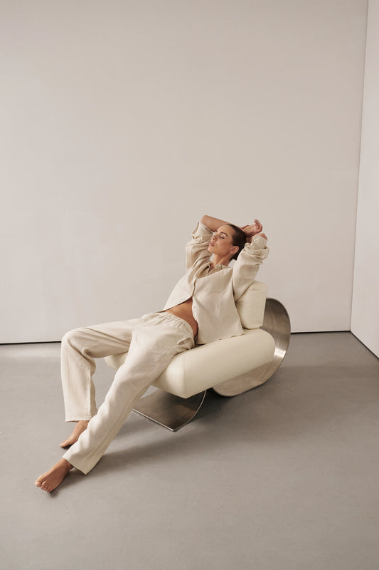 ROA LINEN TROUSERS - OAT