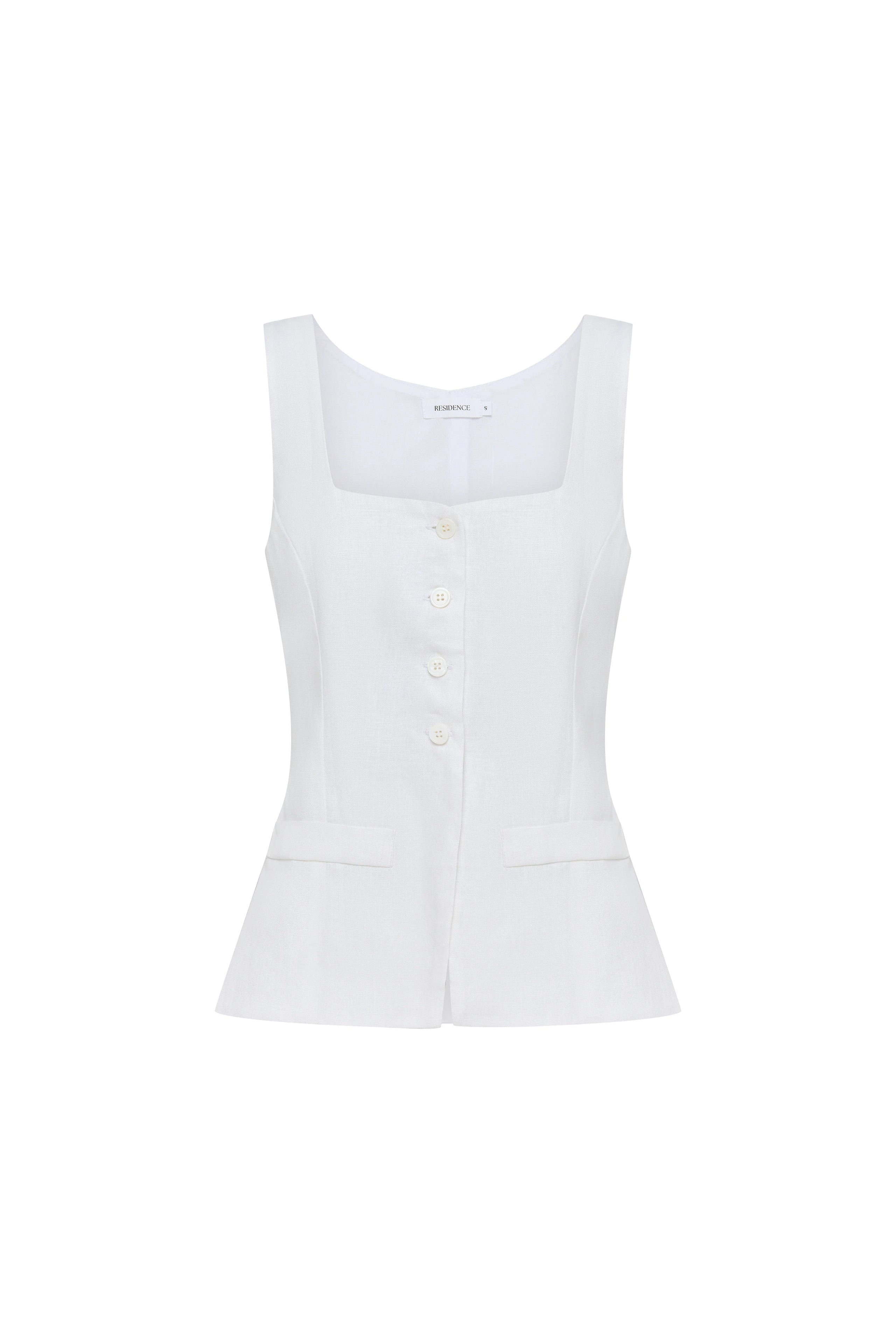 AYA WAISTCOAT - WHITE
