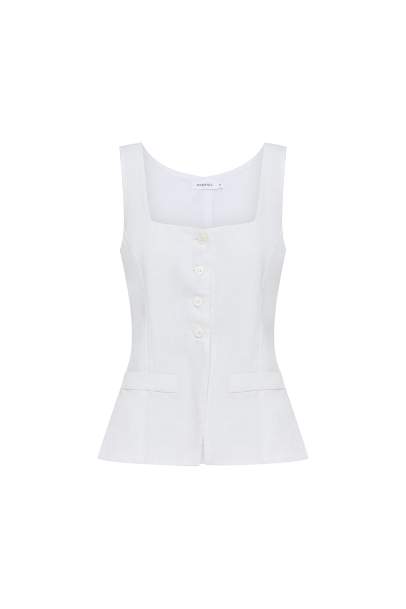 AYA WAISTCOAT - WHITE