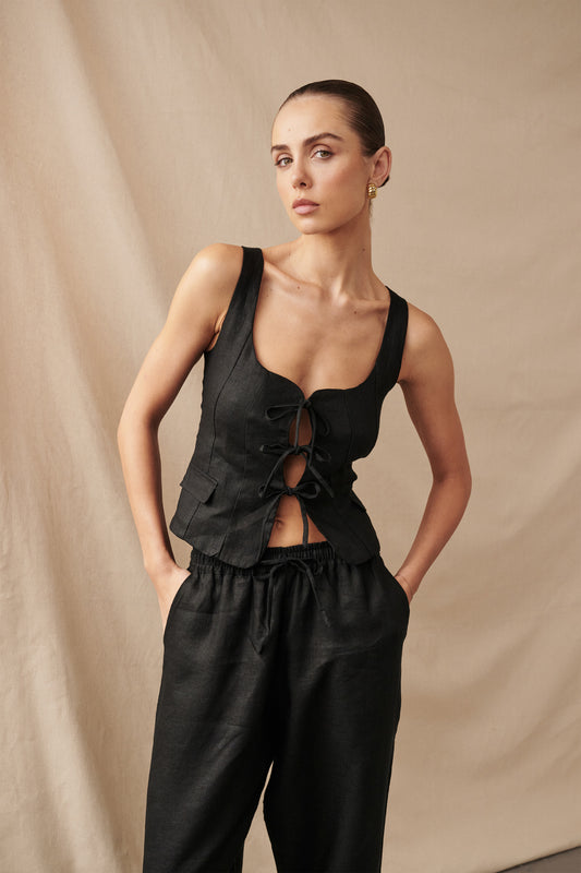 LIA TROUSERS - BLACK