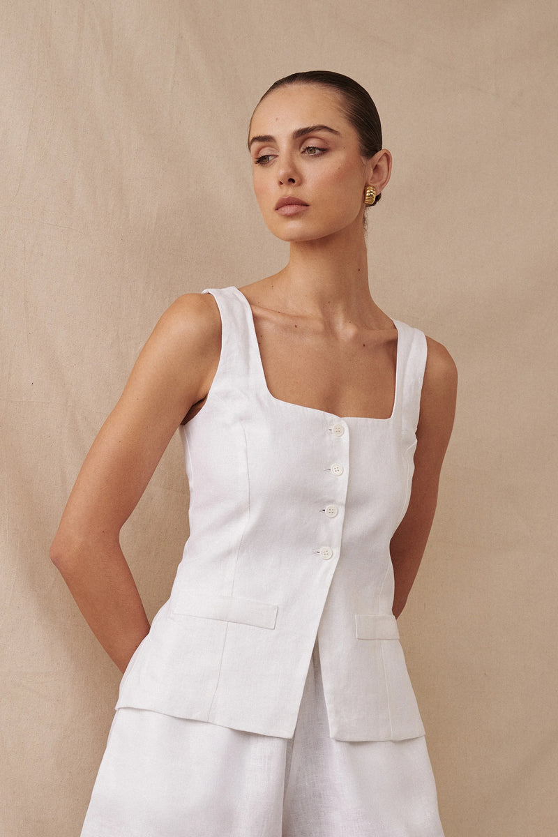 AYA WAISTCOAT - WHITE