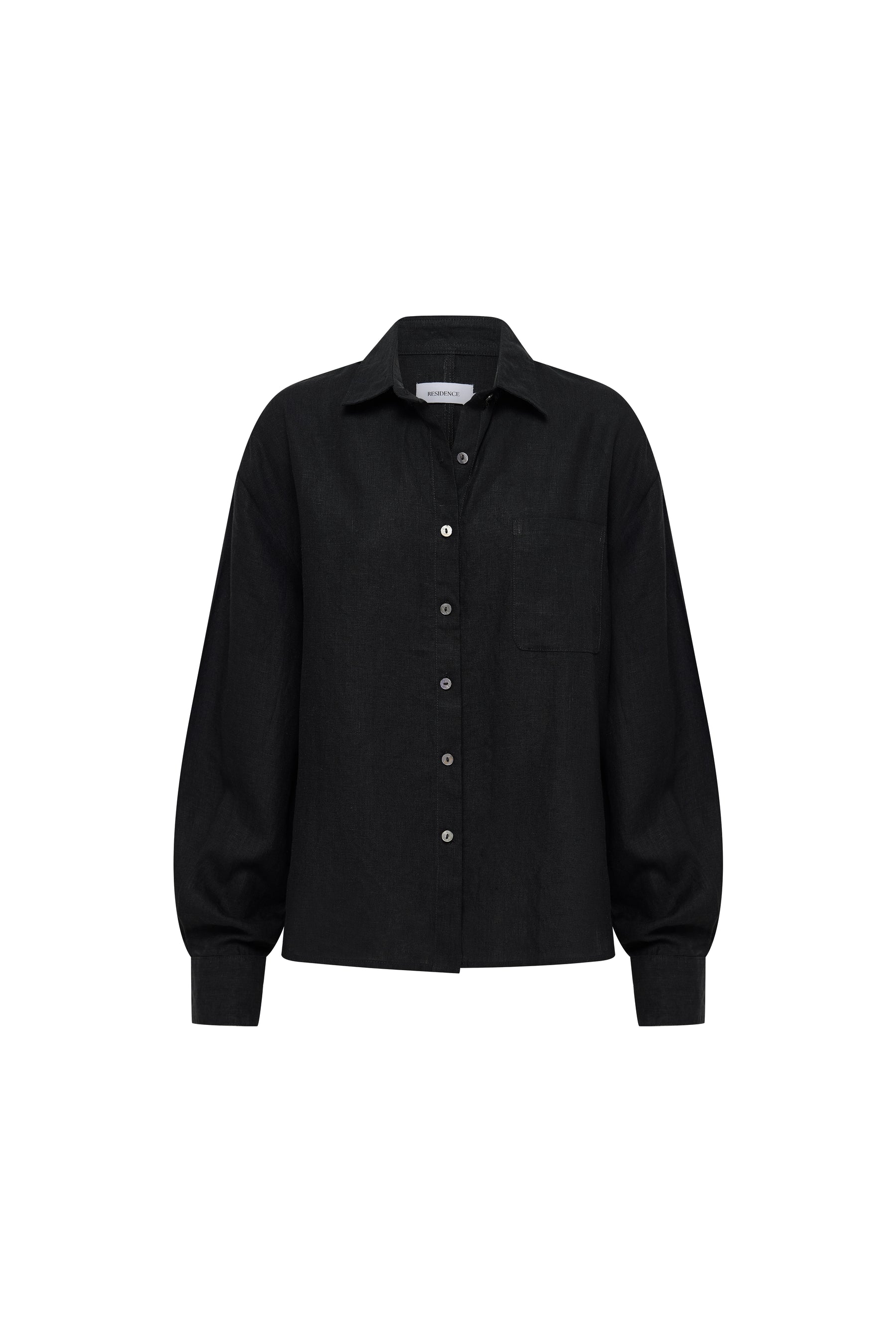 ROA LINEN SHIRT - BLACK