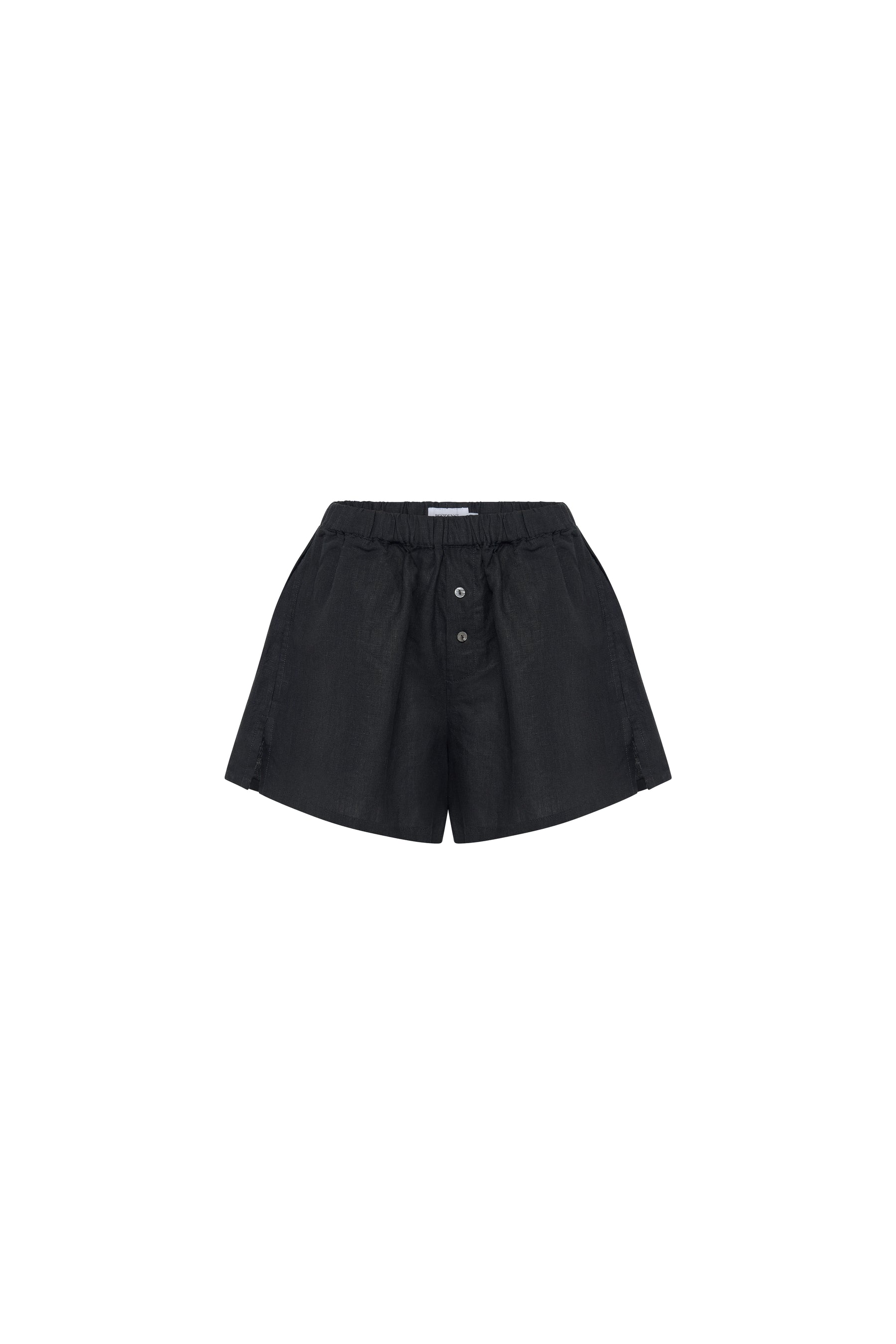ROA LINEN SHORTS - BLACK