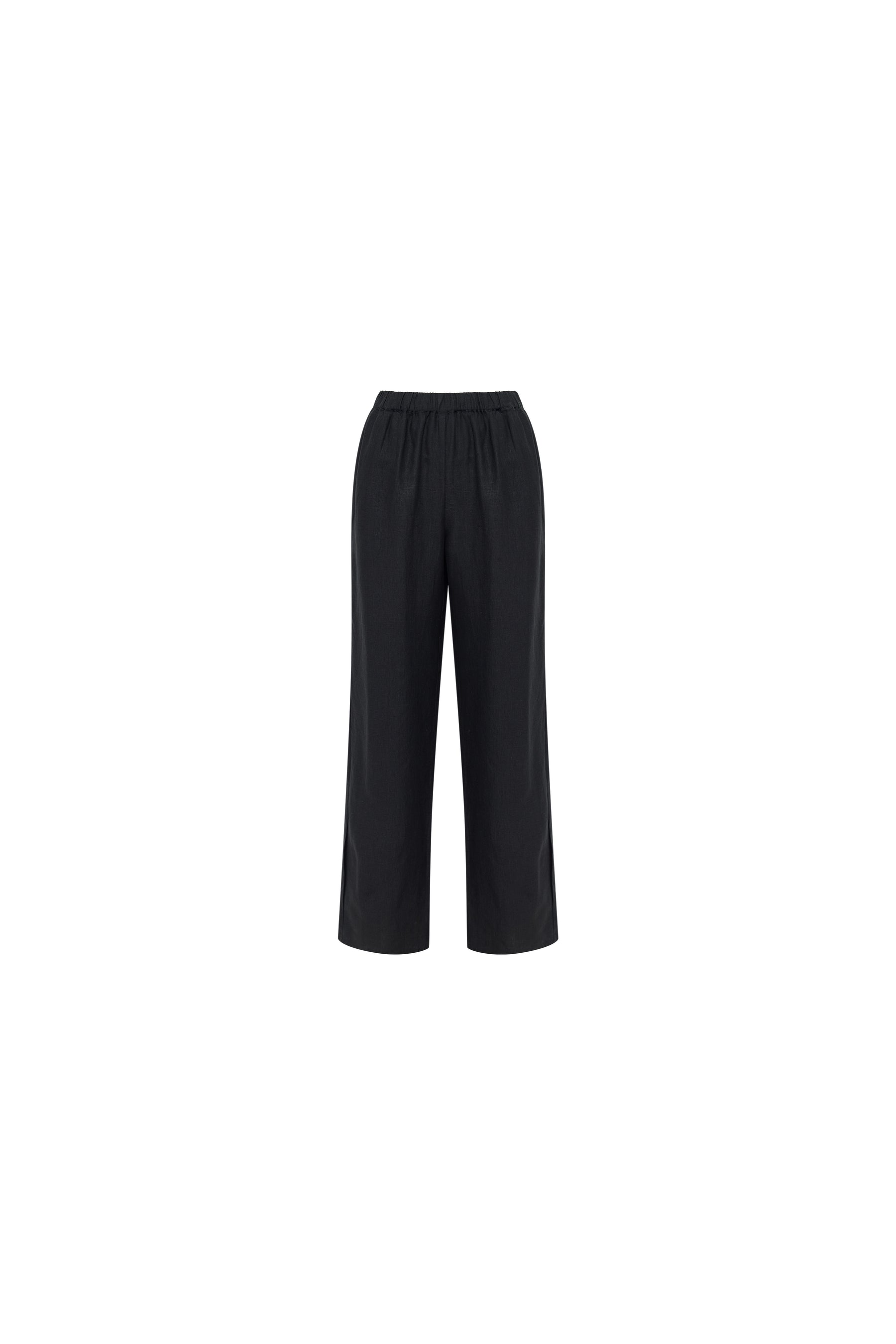 ROA LINEN TROUSERS - BLACK