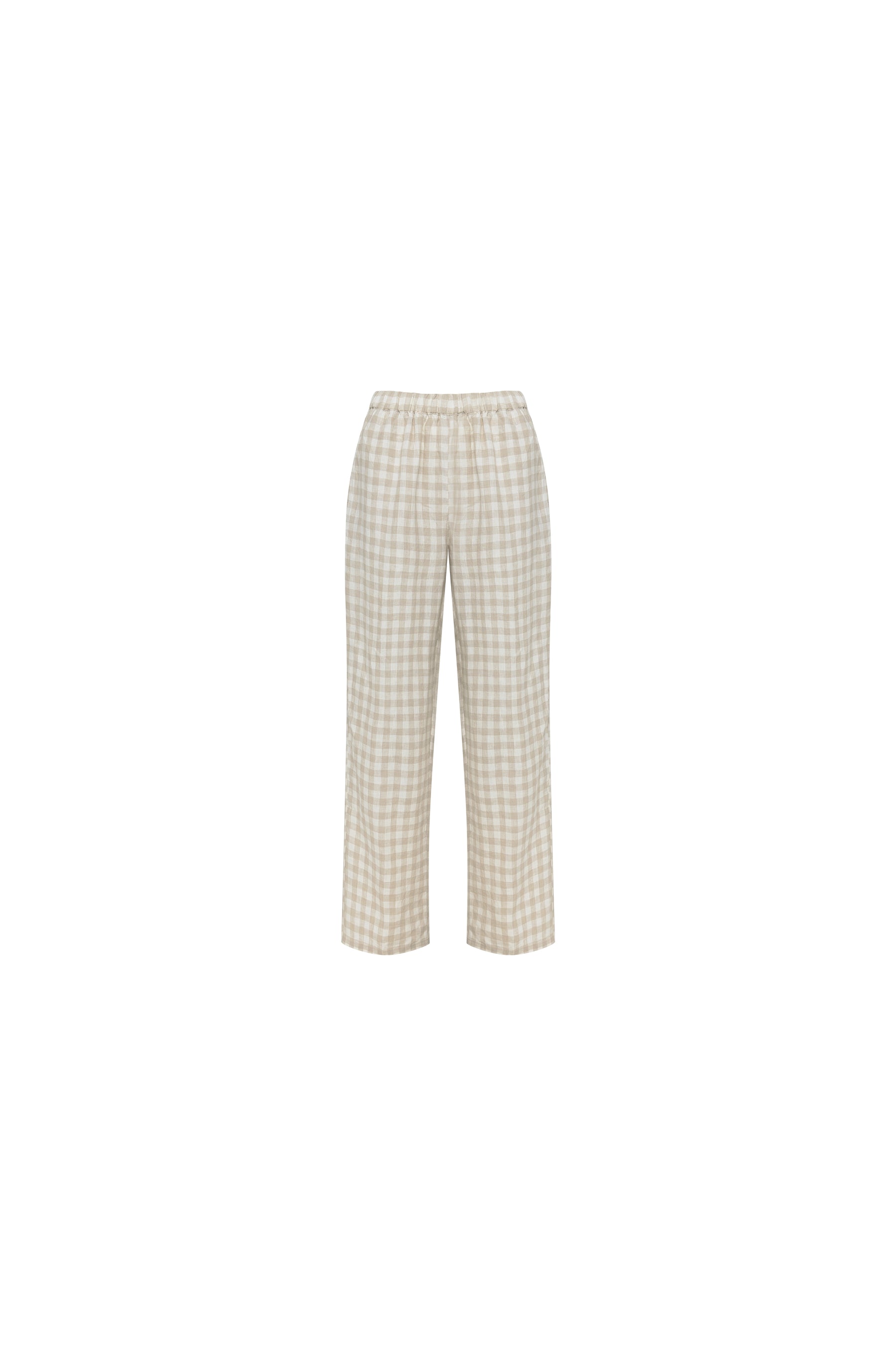 ROA LINEN TROUSERS - GINGHAM