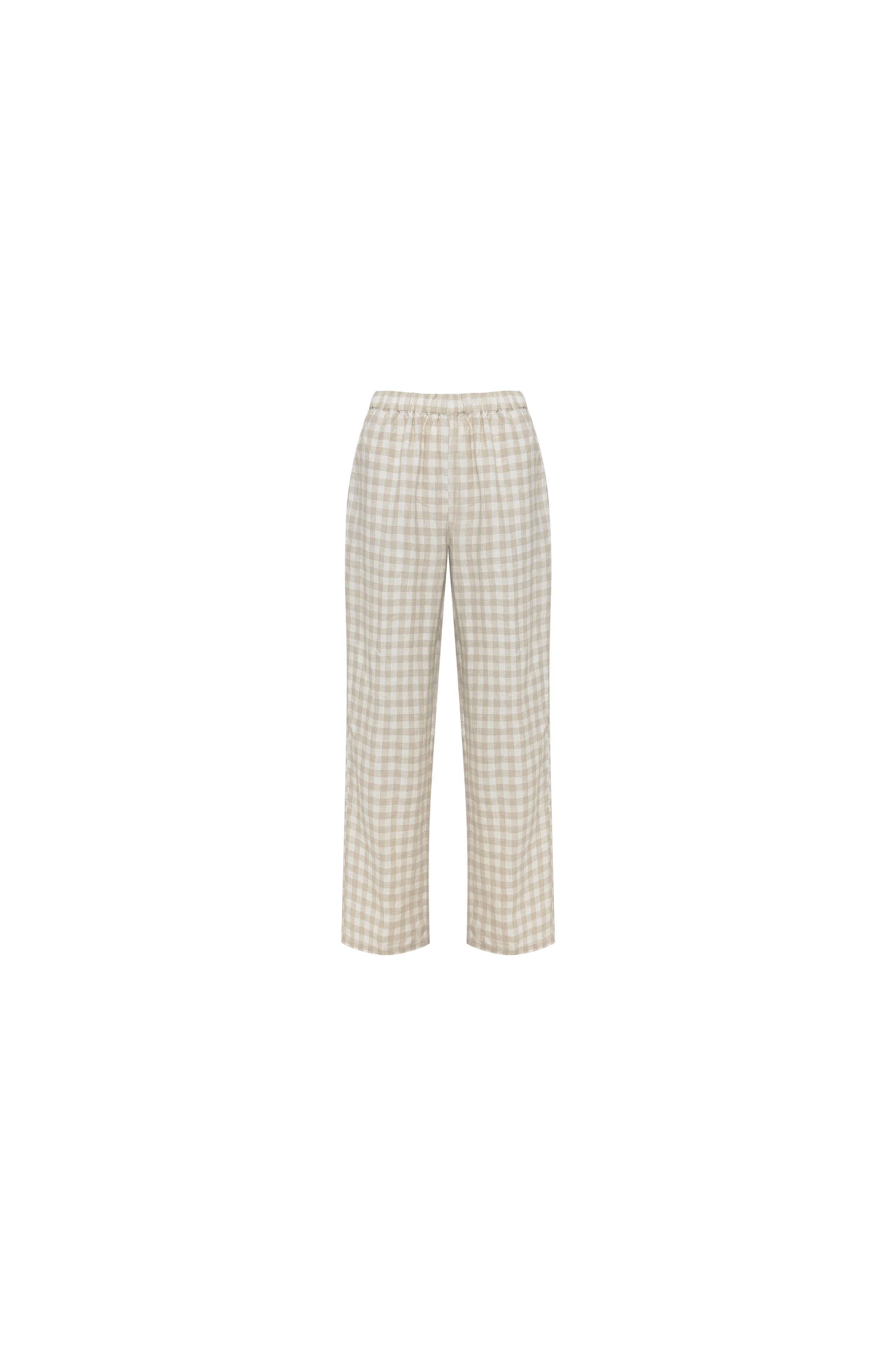 ROA LINEN TROUSERS - GINGHAM