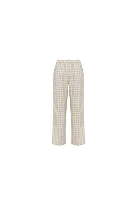 ROA LINEN TROUSERS - GINGHAM