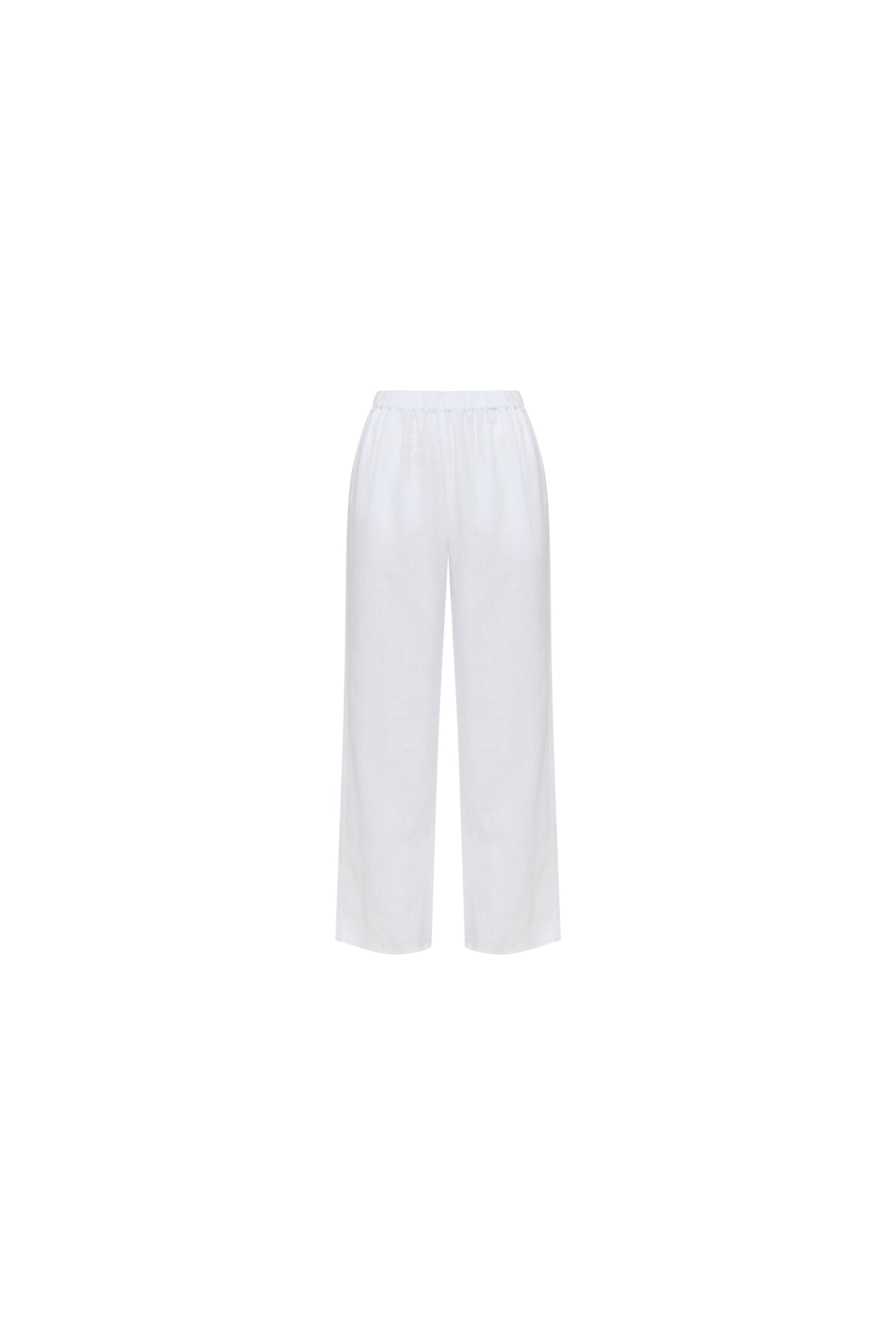 ROA LINEN TROUSERS - WHITE