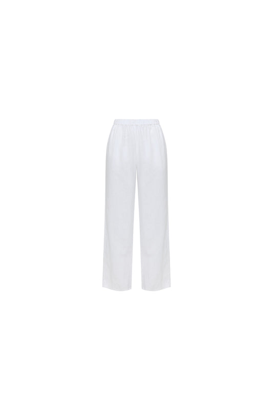 ROA LINEN TROUSERS - WHITE