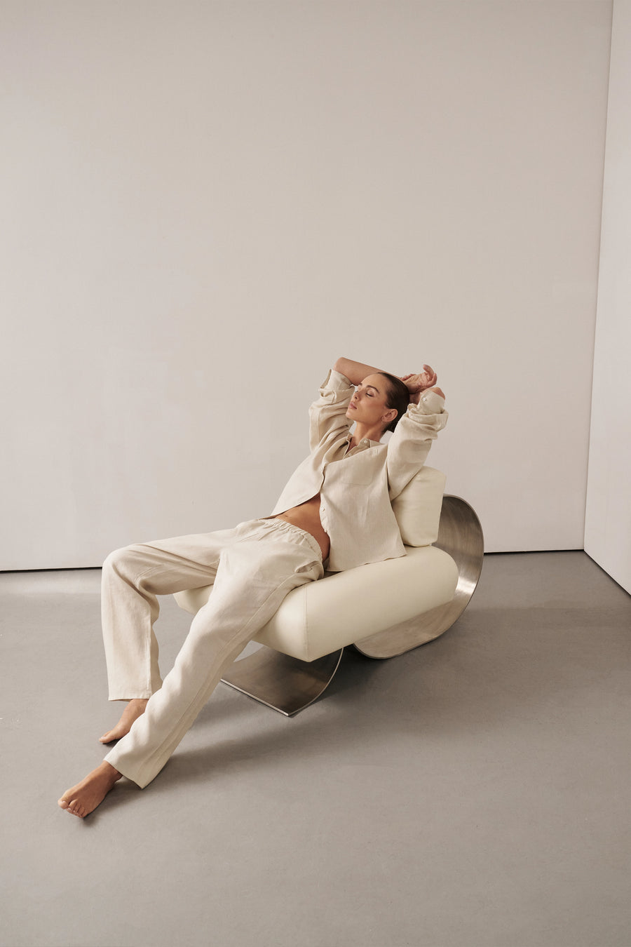 ROA LINEN TROUSERS - OAT